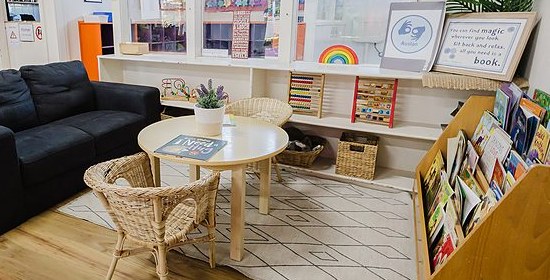 Our reading corner and book display